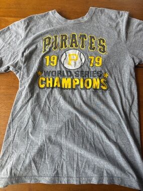 HOMAGE Gray Pirates 1979 World Series Champions Tee with Yellow Accents